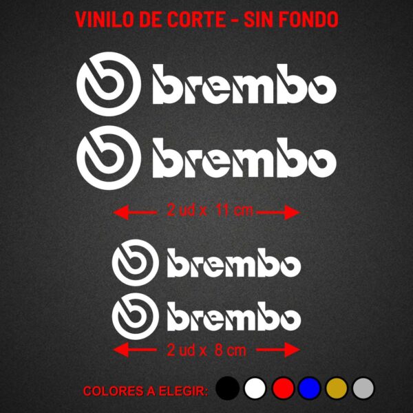 4X Pegatinas adhesivas BREMBO