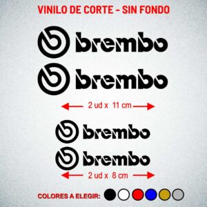 4X Pegatinas adhesivas BREMBO