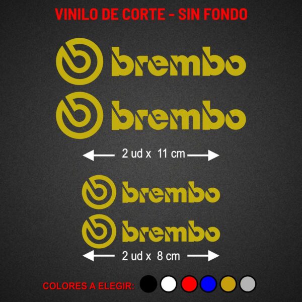 4X Pegatinas adhesivas BREMBO