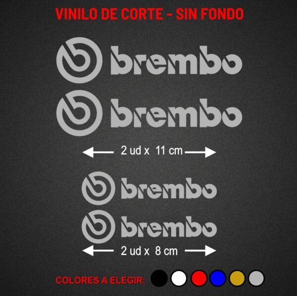 4X Pegatinas adhesivas BREMBO