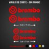 4X Pegatinas adhesivas BREMBO