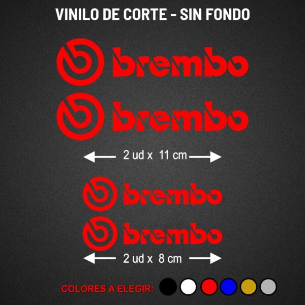 4X Pegatinas adhesivas BREMBO
