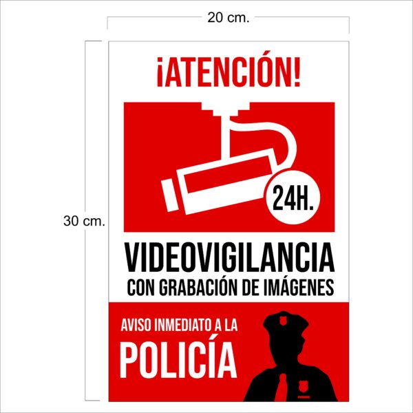 Placa vinilo videovigilancia