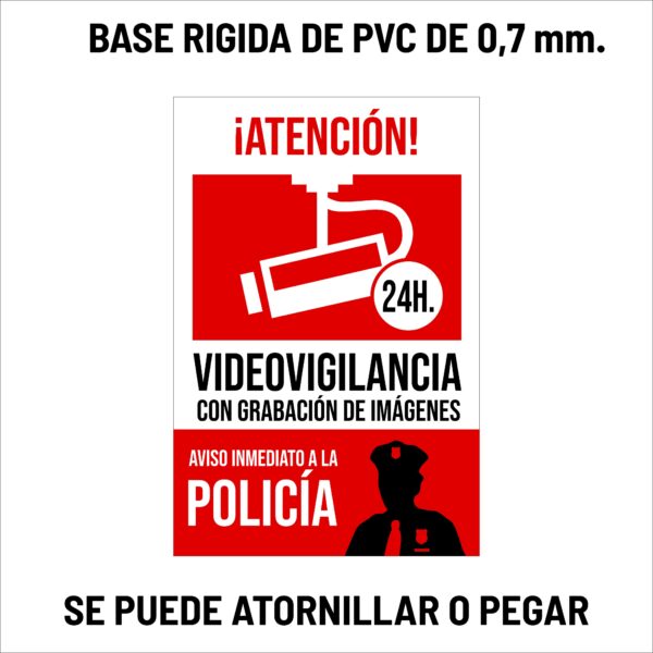 Placa vinilo videovigilancia